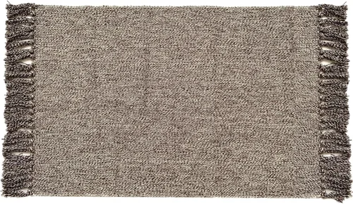 UKELER Alfombra tejida de algodón reciclado ecológica, duradera y lavable, alfombra decorativa lavable con borlas, 35.4 x 23.6 pulgadas