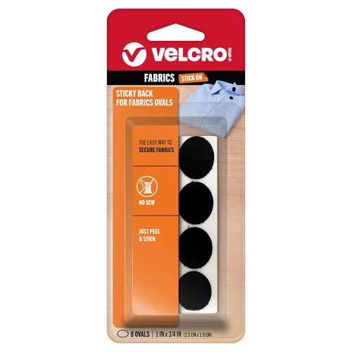 VELCRO Brand para telas | Cinta adhesiva de tela permanente con parte posterior pegajosa para alteraciones y dobladillo | Desenganchar y pegar - Sin