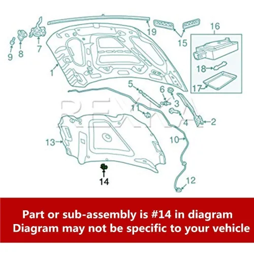 Miniatura 8 de 30 retenedores de aislamiento de capó con removedor de sujetadores – para Chrysler, Jeep, Dodge, Ram – Reemplazar OEM 4878883AA LH LHS Nylon Clip 31
