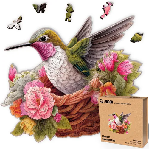 Miniatura 11 de LEOGOR Rompecabezas de madera para adultos de 200 piezas (12.2 x 11.4 pulgadas), rompecabezas de mariposa, madera extra gruesa de 0.197 in, diseño