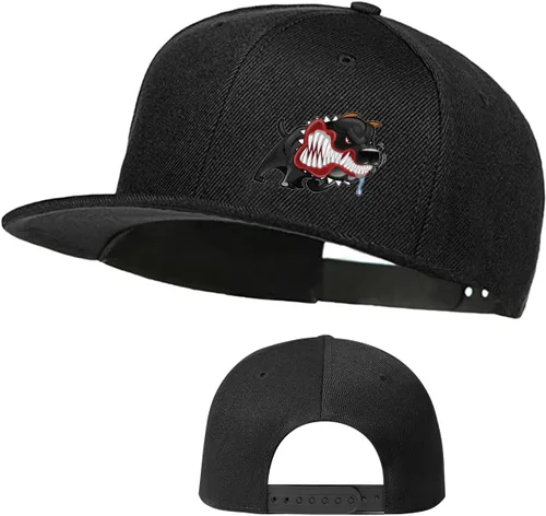Gorra de béisbol negra con visera plana para papá, gorra de camionero, regalo para adolescentes, sombrero de ala plana Pitbull