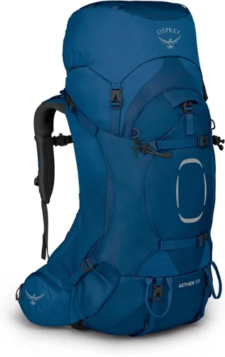 Miniatura 4 de Osprey Aether 55L Mochila de mochilero para hombre, color negro, pequeño/mediano
