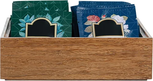 Miniatura 9 de Eco Display Contenedor de condimentos de bambú de 7 x 7 x 2 pulgadas, 1 caja grande para especias, resistente a astillas, para condimentos