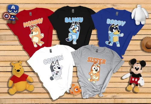 Miniatura 5 de Camisa de cumpleaños personalizada a juego para la familia, camisas divertidas de dibujos animados, camiseta de perro para niños, camisas