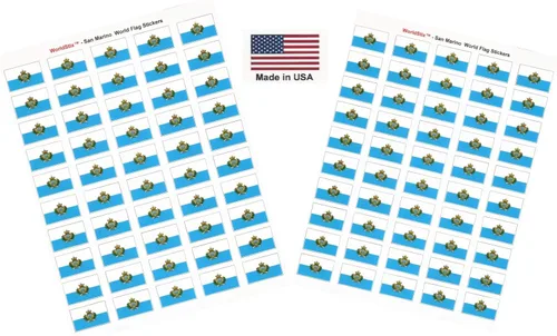 Miniatura 84 de 100 calcomanías de la bandera de Alaska; 1.5" x 1" hechas en Estados Unidos, calcomanías autoadhesivas de la bandera del estado para álbumes