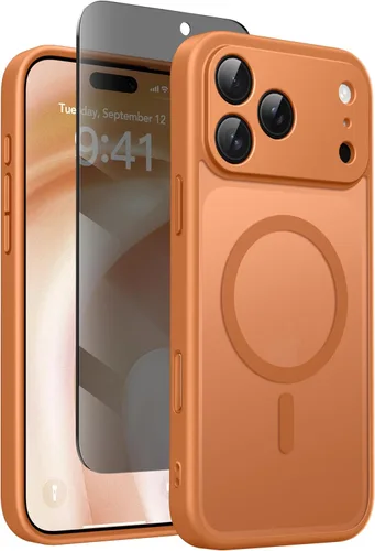 Miniatura 41 de GolbinBox Funda magnética para iPhone 15 Pro, compatible con MagSafe, protección completa de la cámara, protector de pantalla de privacidad