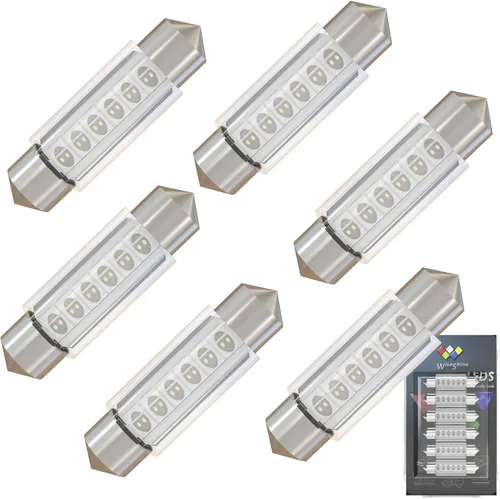 Miniatura 12 de Bombilla LED Festoon C5W de 38mm 39mm DE3425 DE3423 Bombillas LED Ámbar Amarillo Festoon 6418 6411 6423 Bombilla LED DC 12V para Luces Interiores