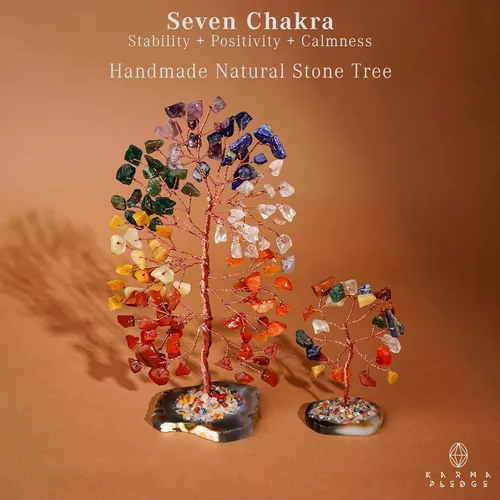 Miniatura 2 de Árbol de cristal para energía positiva con piedras y cristales curativos de los 7 chakras, árboles bonsái Feng Shui para dinero, para decoración