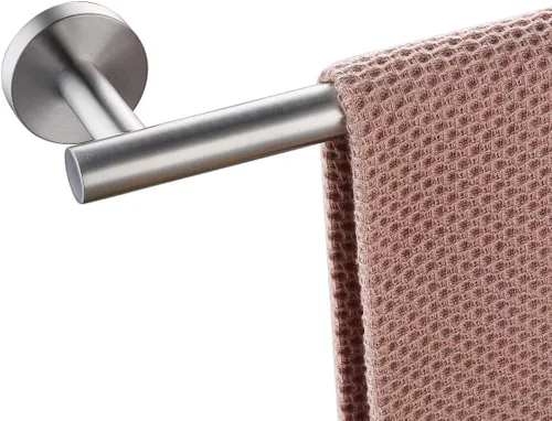 Miniatura 13 de Miyili Toallero de cocina pequeño de 9 pulgadas, de acero inoxidable, para gabinete, barra de toalla de mano, barra de toalla, barra redonda