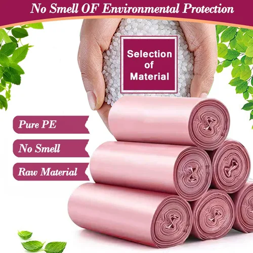 Miniatura 4 de Bolsas de basura pequeñas de 4 galones/180 piezas, rosas, resistentes, para baño, contenedor de basura, forro de plástico para dormitorio, oficina