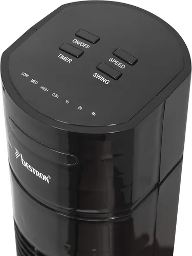 Miniatura 2 de Bestron Tower fan with swivel function, timer and remote control, height: 78 cm, Summer Breeze, 35 watts, black