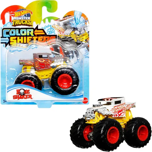 Hot Wheels Monster Trucks - Surtido de juguetes de coche con cambio de color, 3 años