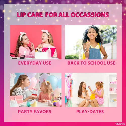 Miniatura 4 de Set de Estuche en Forma de Tren Mini de Princesas Disney Belleza Incluye Tubo de Brillo de Labios, Bálsamo Labial, Compacto de Brillo de Labios