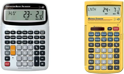 Miniatura 9 de Calculated Industries 44080 Construction Master Pro-Desktop Calculadora de fracción de pies y pulgadas de construcción avanzada con herramienta