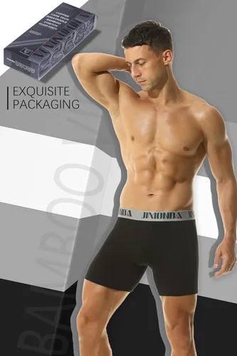 Miniatura 5 de Jimonda Paquete de ropa interior suave para hombre, transpirable, rayón de bambú y fibra de cobre, calzoncillos tipo bóxer con bolsa