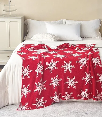 Miniatura 13 de NIDITW - Manta ultrasuave y acogedora de Navidad, cobija de microfibra tejida, muy ligera y esponjosa, de forro polar, para sofá, sofá cama, 50 x 60