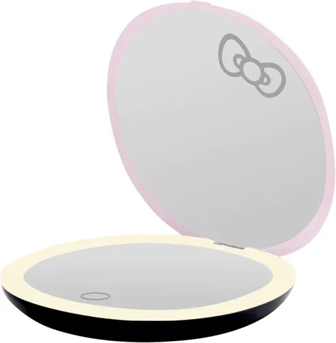 Miniatura 6 de Impressions Vanity Hello Kitty Supercute Signature - Espejo compacto con luz, espejo de maquillaje de viaje con aumento 3X e iluminación LED de luz
