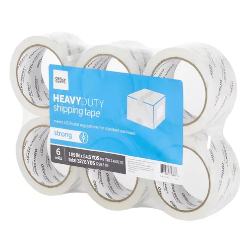 Miniatura 3 de Office Depot Cinta de envío, resistente, 1.89 pulgadas x 43.7 yardas, transparente, paquete de 6, 0M01199