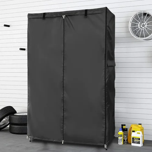Miniatura 2 de Cubierta de estante impermeable, para exteriores, 600D, de servicio pesado, resistente al polvo, 48 x 18 x 72 pulgadas, fundas de estante para Negro