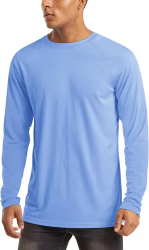 Miniatura 90 de MAGCOMSEN Camisas de manga larga para hombre, protección solar UPF 50+, camisetas atléticas para senderismo, correr, entrenamiento, protección