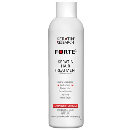 Miniatura 10 de KERATIN FORTE Tratamiento capilar de queratina brasileña extra fuerte profesional 10.1 fl oz botella probada resultados increíbles 300ML