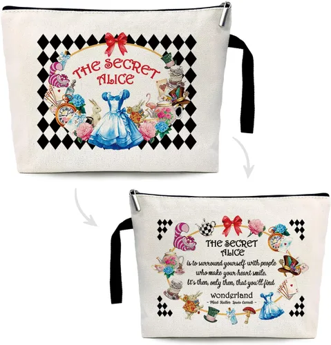Miniatura 14 de ZHANTUONE Wonderland Theme - Bolsas de viaje para cosméticos, bolsas plegables y bolsas de cosméticos para almacenamiento de gran capacidad, regalos