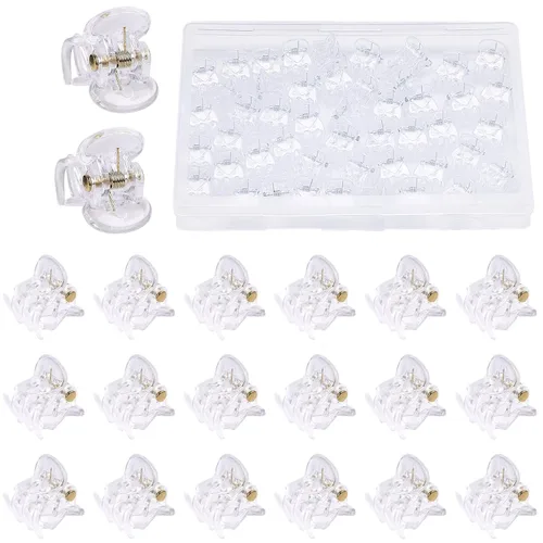 Miniatura 8 de JANYUN 48 piezas de mini pinzas para el pelo negras, pequeñas pinzas para el pelo de plástico para mujeres y niñas con cabello fino, pinzas
