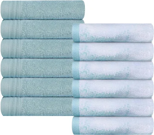 Miniatura 40 de SUPERIOR Juego de 6 toallas de algodón surtido de 6 piezas, incluye 2 toallas de baño, 2 manos, 2 toallas faciales, suaves, absorbentes, accesorios