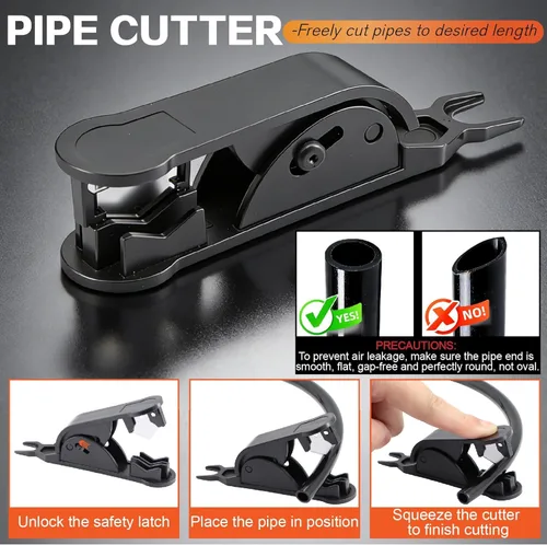 Miniatura 5 de Kit de accesorios de aire de empuje para conectar, 180 piezas, imperial de 1/8", 1/4", 5/16", 3/8", 1/2" y métrico 4,6,8,10,12 in surtido neumático