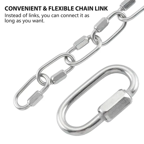 Miniatura 8 de HOME MASTER HARDWARE Mosquetón de enlace rápido de acero inoxidable 304 con bloqueo en forma de D, conector seguro resistente para cadenas, correas