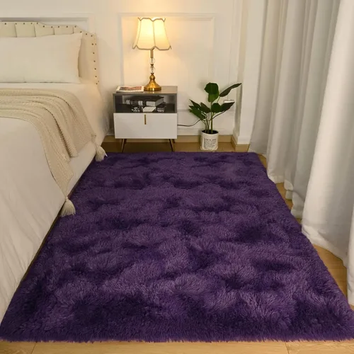 Miniatura 36 de Alfombra de área Softlife para sala de estar, alfombra lanuda mullida y esponjosa de 6 x 9 pies en color azul para dormitorio de niñas y niños, Azul
