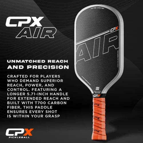 Miniatura 2 de CPX Pro Carbon Fiber Pickleball Paddle - Professional Grade, Matte Finish, Honeycomb Core, Tennis Style Grip - Edgeless Paddle Designed in Chicago