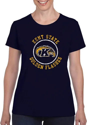 Miniatura 4 de NCAA - Camiseta para mujer, diseño de círculo envejecido, color del equipo, universidad