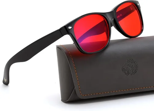 Miniatura 8 de FEISEDY Lentes clásicos de bloqueo de luz azul naranja/roja para mujeres y hombres, anteojos de sueño para computadora de juegos B0339