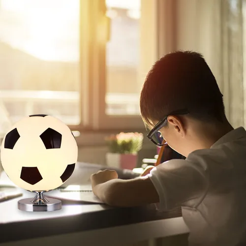 Miniatura 3 de Lámpara de escritorio de mesa de balón de fútbol de cristal, regalo para fanáticos del fútbol, regalo de Navidad para adolescentes