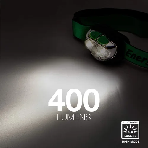 Miniatura 3 de Energizer Vision Linterna Frontal LED Recargable, Linterna Frontal LED Brillante Resistente al Agua para Exteriores, Equipo de Campamento y Verde