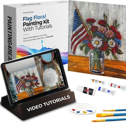 Miniatura 18 de Kit de Pintura DIY Painting4Real para Adultos – Aprende a Pintar Bosques Navideños con Tutoriales en Vídeo – Juego de Pintura Acrílica de 9 Piezas