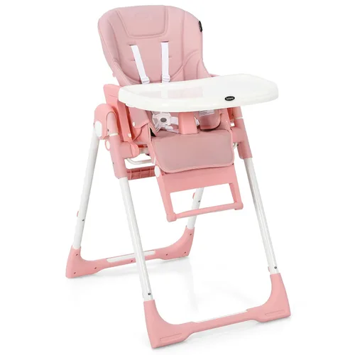 Miniatura 14 de INFANS Silla alta para bebés y niños pequeños, silla alta plegable con respaldo ajustable múltiple, reposapiés y altura del asiento, bandeja Negro