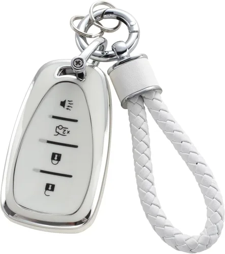 Miniatura 25 de YO&YOYE - Funda para llavero Ford con llavero, protector de llavero de TPU suave para F150 Explorer Mustang Edge Lincoln MKZ MKX MKC
