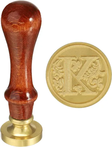 Miniatura 15 de YOKIVE Sello de cera del alfabeto, sello de letras con mango extraíble para decorar postales, ideal para festivales, bodas (dorado, rojo, letra J)