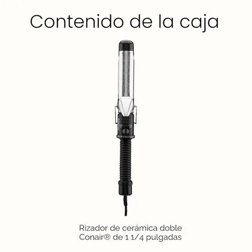 Miniatura 8 de Rizadora de cabello por calor. Efecto instantáneo, de Conair., Negro/Cromo