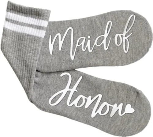 Miniatura 8 de WIFFGO Regalos de dama de honor para mujeres, regalos de despedida de soltera, calcetines peludos de compromiso, lindos calcetines de novia, regalos