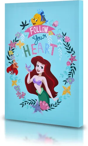 Lienzo inspirador de Ariel la Sirenita para decoración de pared, póster con cita motivacional de la película de princesa Disney, póster y obras de