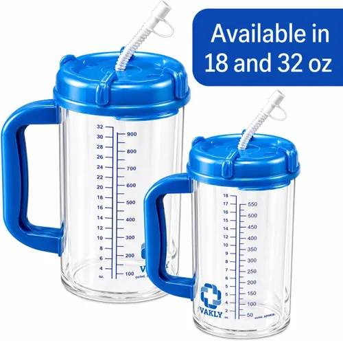 Miniatura 3 de Vakly - Jarra hospitalaria con aislamiento de doble pared y seguimiento de agua - Termo de 32 oz de capacidad para agua fría y caliente recargable