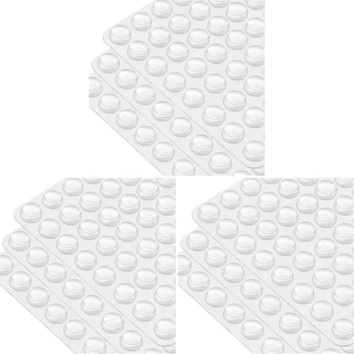 Miniatura 13 de CHUNZEXI 192 piezas de parachoques de goma transparente para puerta de gabinete, almohadillas de silicona autoadhesivas para armarios, cajones