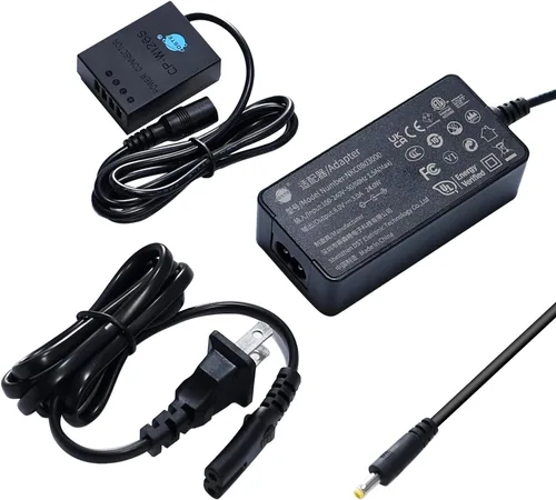 DSTE Adaptador de fuente de alimentación de CA y kit de cargador de batería ficticia Reemplazo de batería NP-W126 NP-W126S compatible con Fujifilm