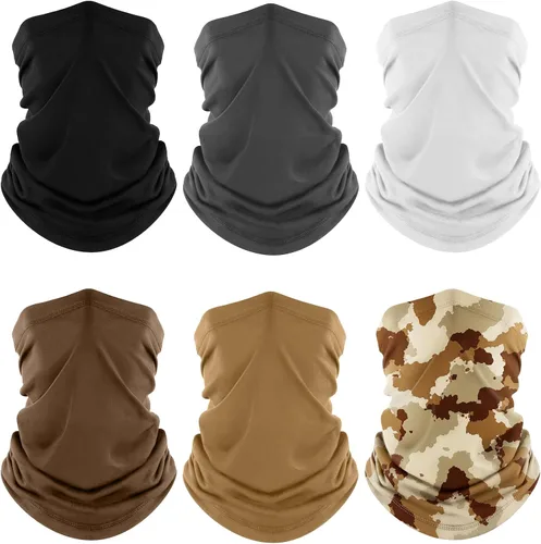 Miniatura 9 de Fuinloth Polaina para el cuello, paquete de 6 unidades de máscara facial con protección UV refrescante para hombres y mujeres