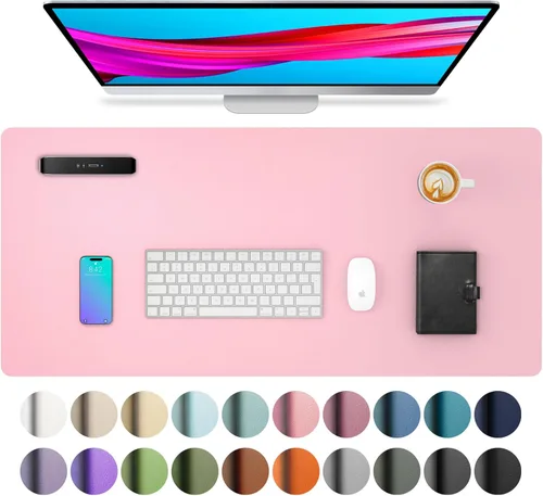 Miniatura 80 de Aothia - Protector de escritorio de cuero sintético, base para mouse, superficie antideslizante e impermeable para escribir y para laptop