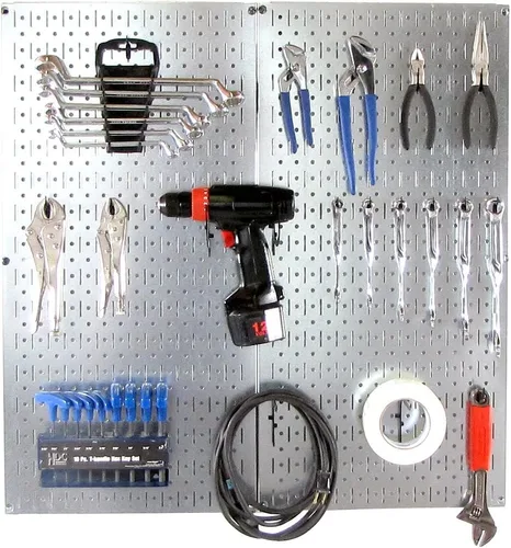 Miniatura 5 de Wall Control 30-P-3232GV Paquete de tablero de clavijas de acero galvanizado