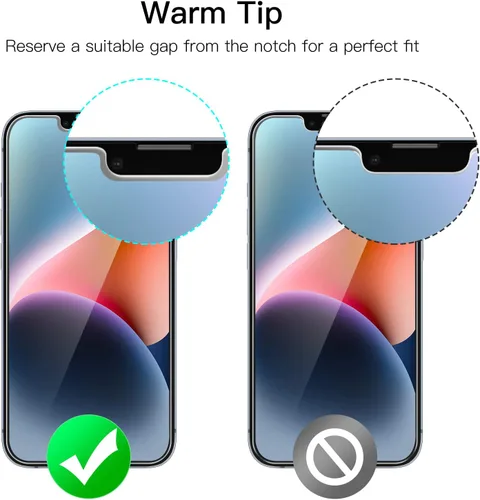 Miniatura 3 de JETech - Protector de pantalla para iPhone 14 Plus de 6.7 pulgadas, película de vidrio templado, 3